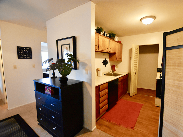 cabinet space at Woodman Park Apartments